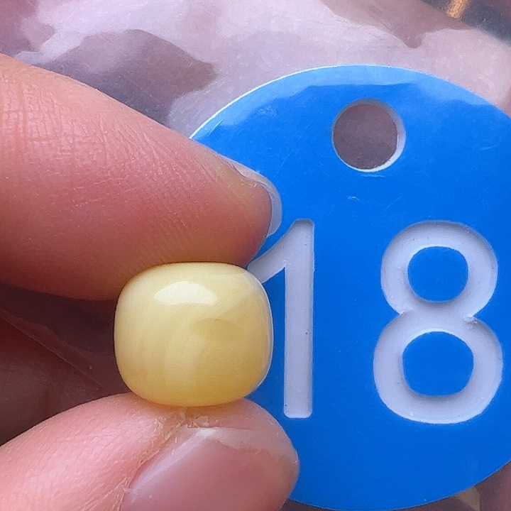 蜜蜡裸石未镶嵌花粉10.3m m