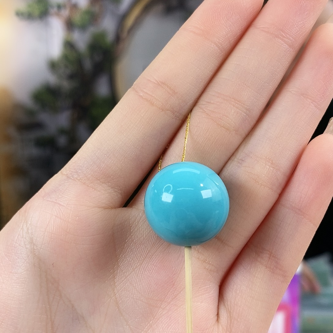 绿松石未镶嵌珠宝奇石19.1mm