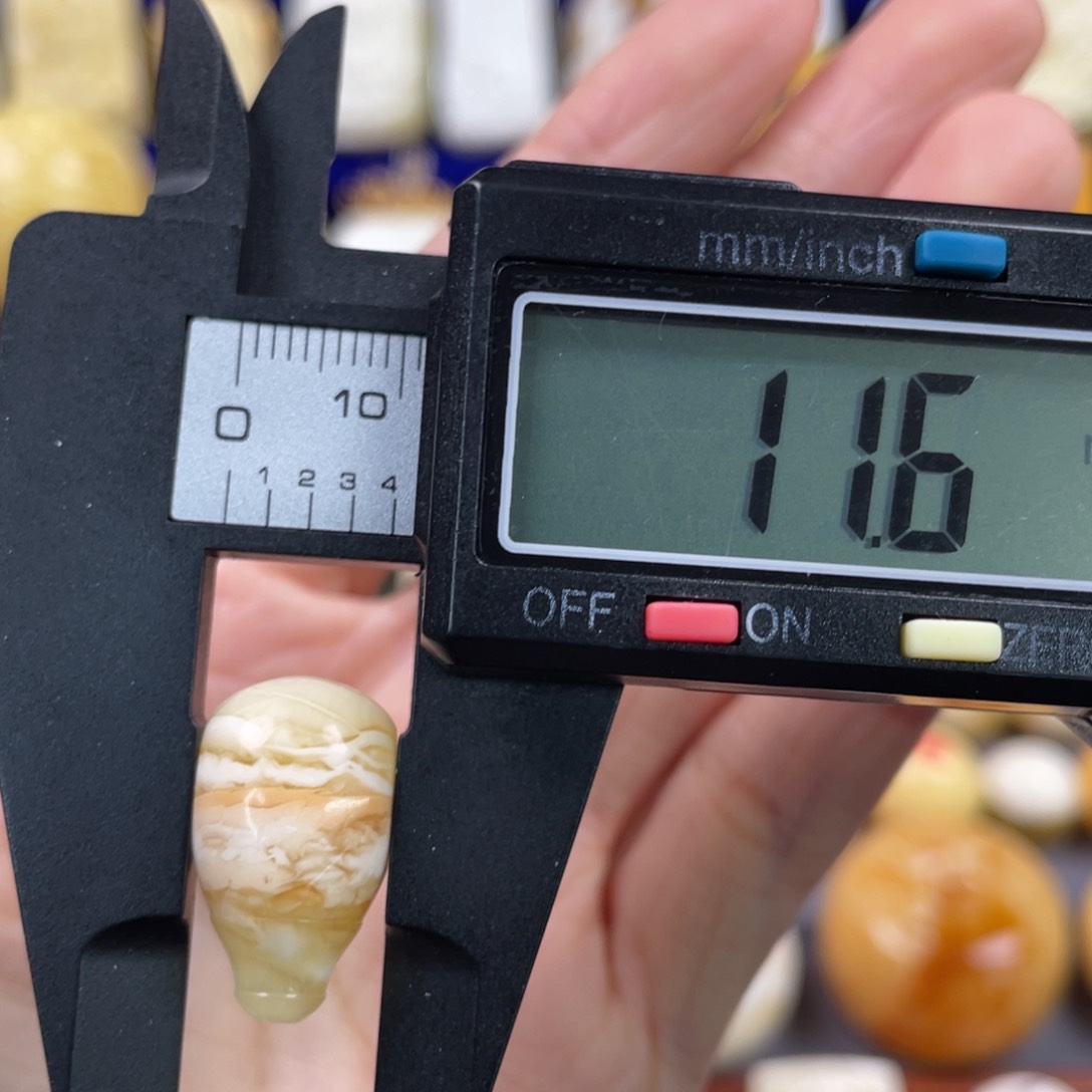 蜜蜡裸石未镶嵌琥珀蜜蜡三通配饰