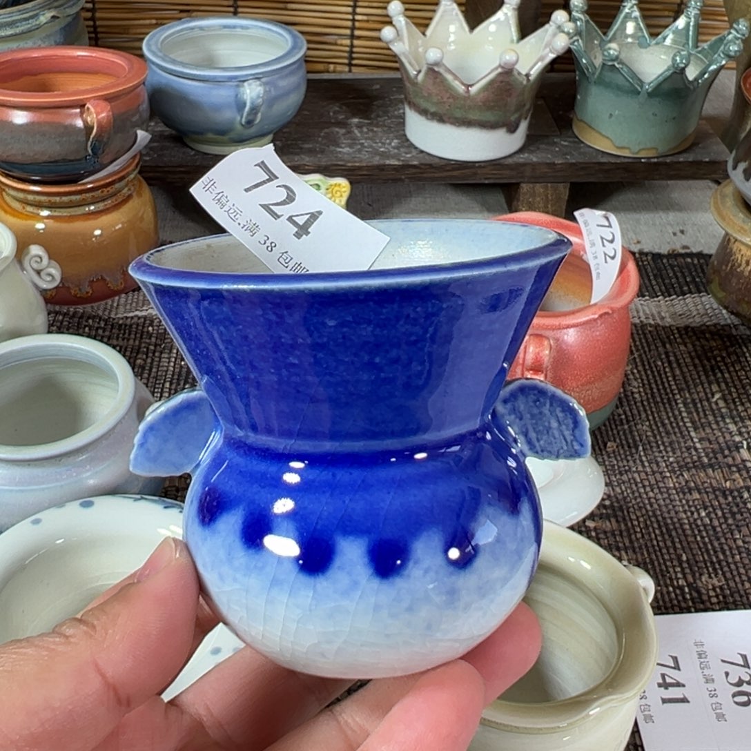 红陶景德镇手工花盆