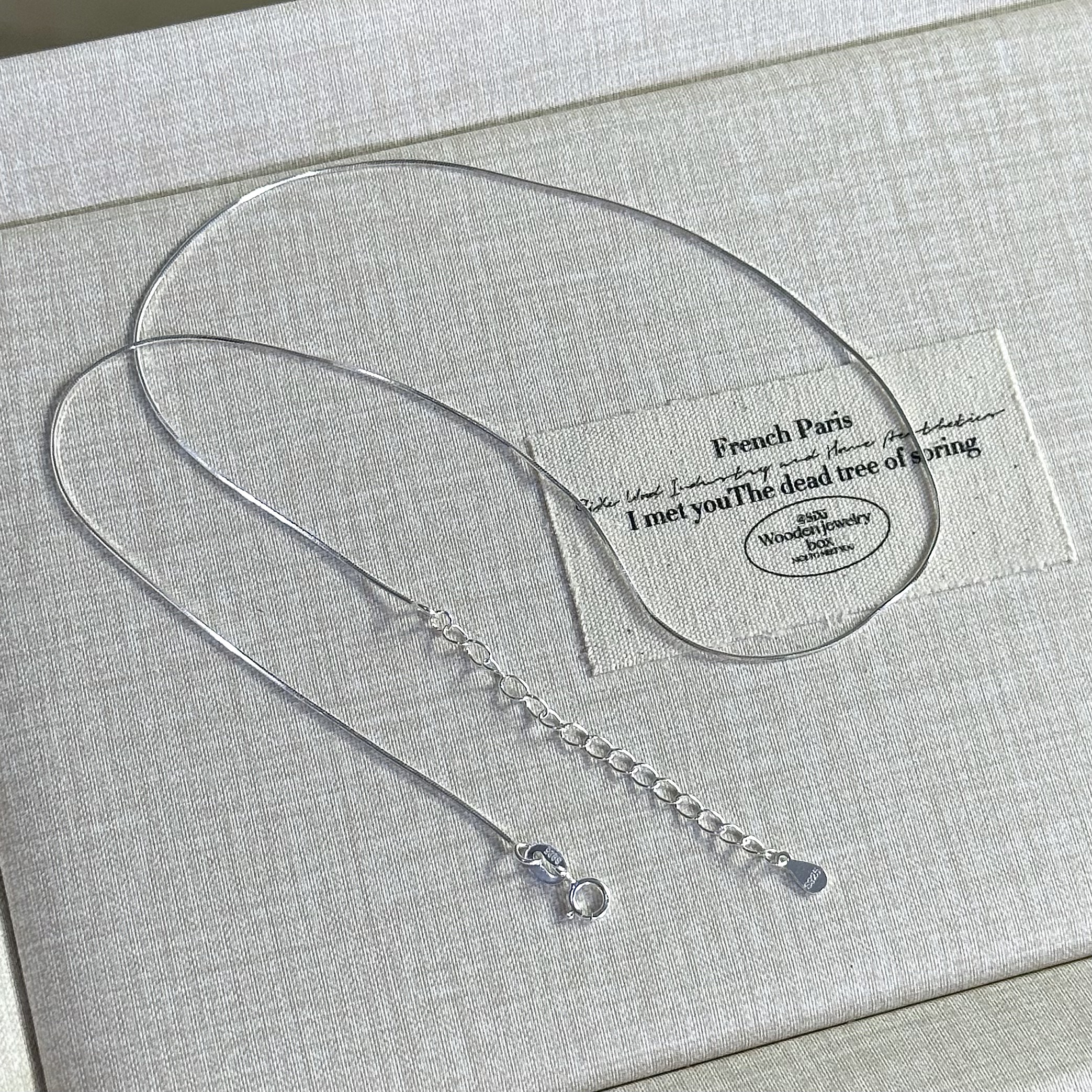 坠链均925银 蛇骨链扣头尾链版项链