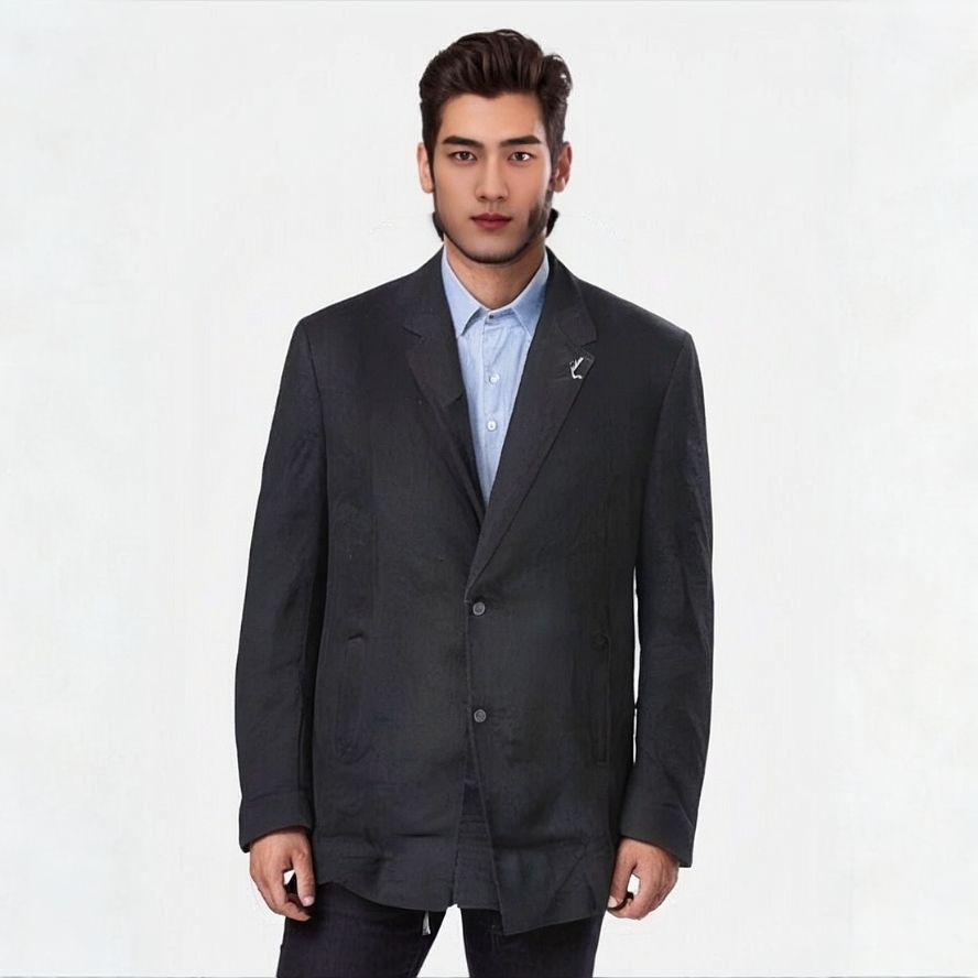 男款时尚休闲秋冬韩版大衣19D803