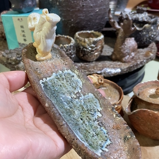 杯香插柴烧裸烧手作品