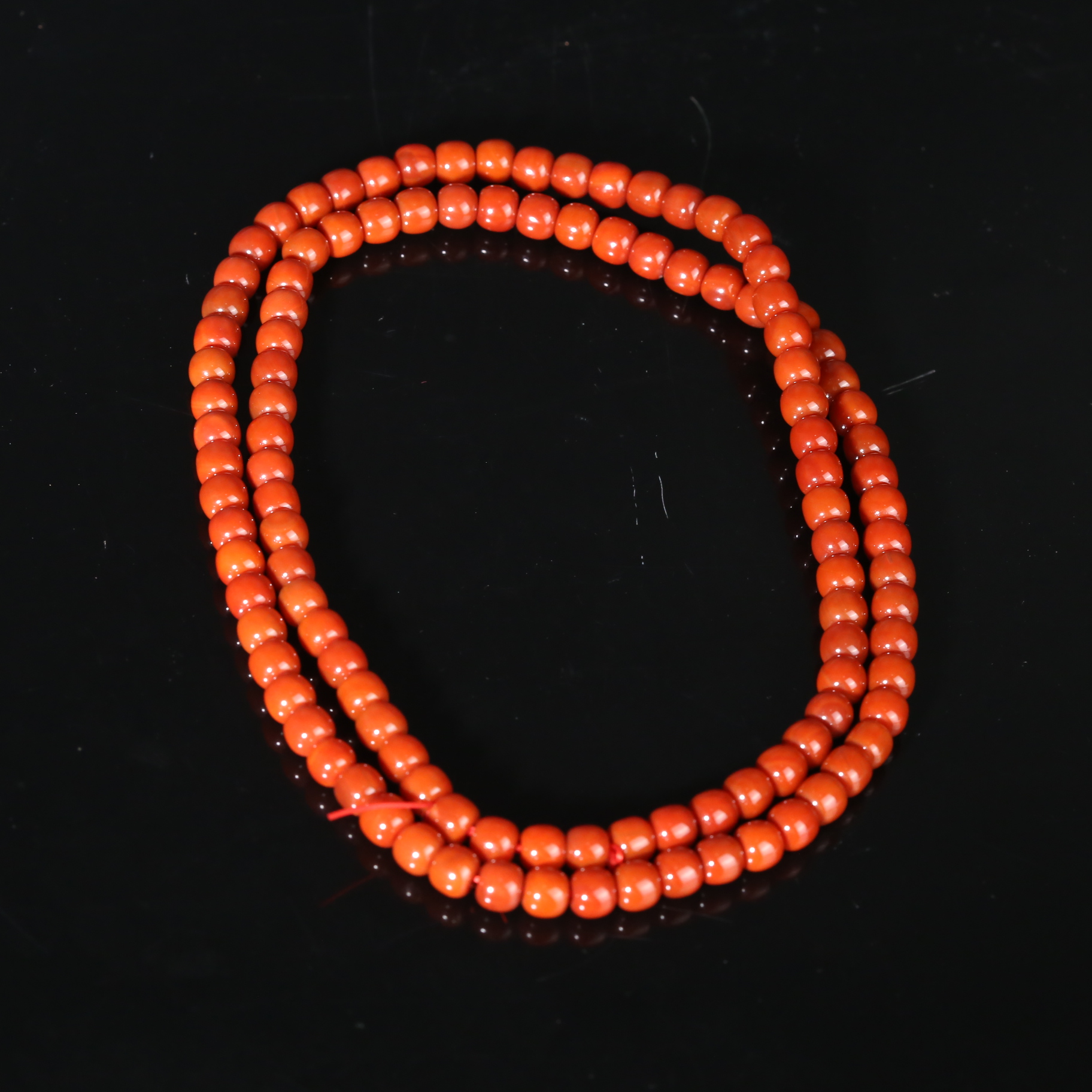 小年份玛瑙桶珠108子【文物宝库】AAJD250731004