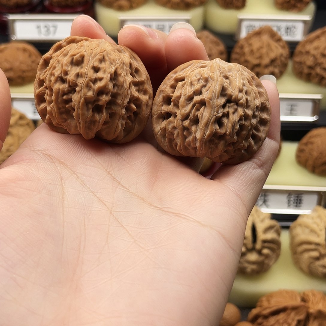 文玩核桃把件磨盘40尺全品792