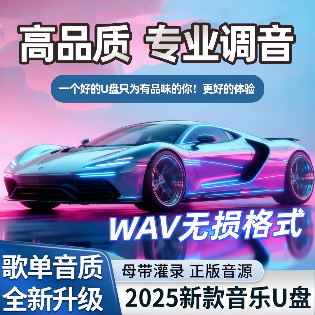 2025新款WAV无损车载音乐U盘新歌热歌 经典新老歌DJ音乐高品质U盘