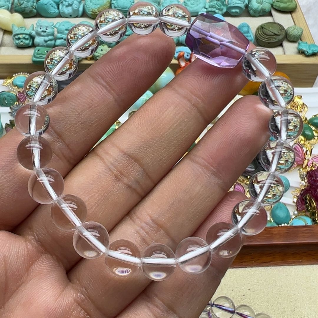 水晶手链未镶嵌白水晶