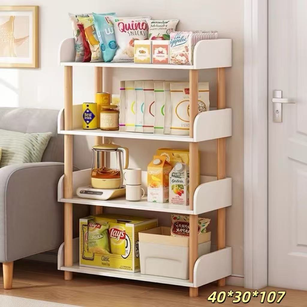 置物架收纳客厅暖白新款