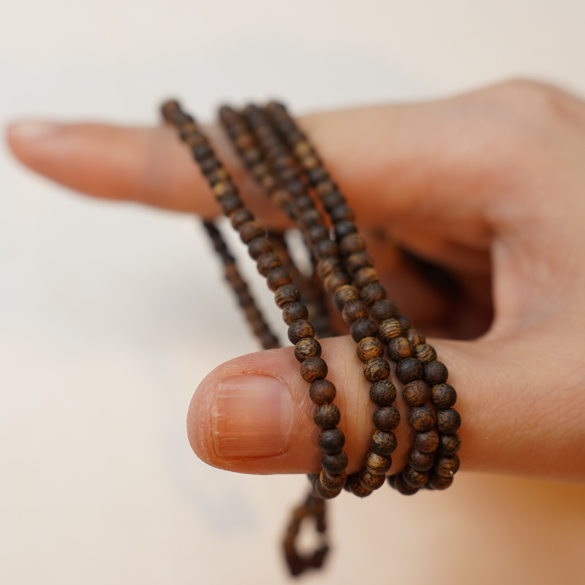 沉香cx203海南绿奇楠3mm沉香手串