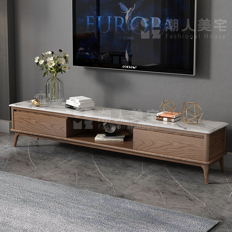 【珠帘电视柜】北欧风电视柜实木电视柜简约置物抽屉时尚家用电视柜