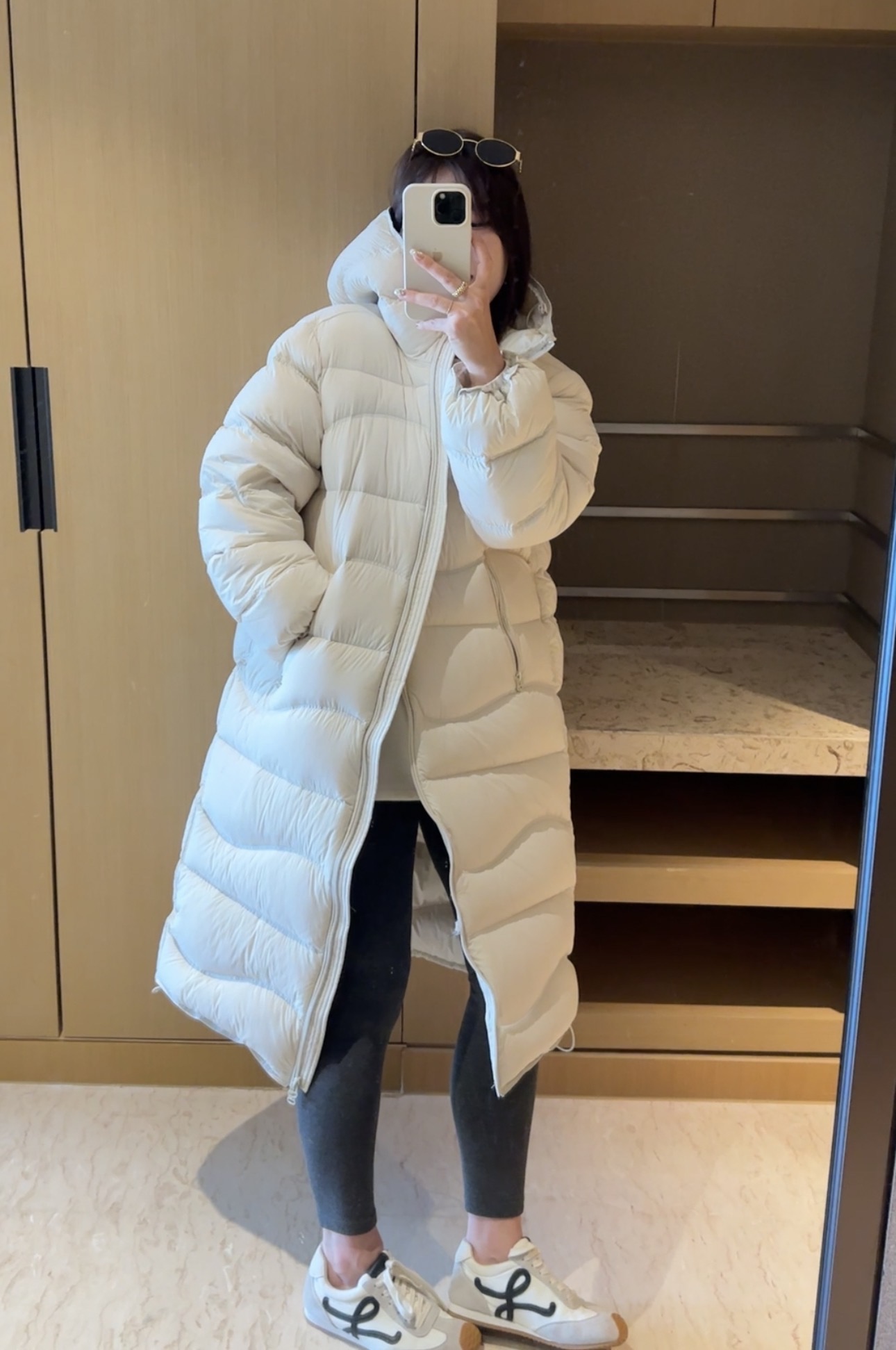 【BayaLi】2025秋冬季新品长款排骨波浪格高品质保暖羽绒服