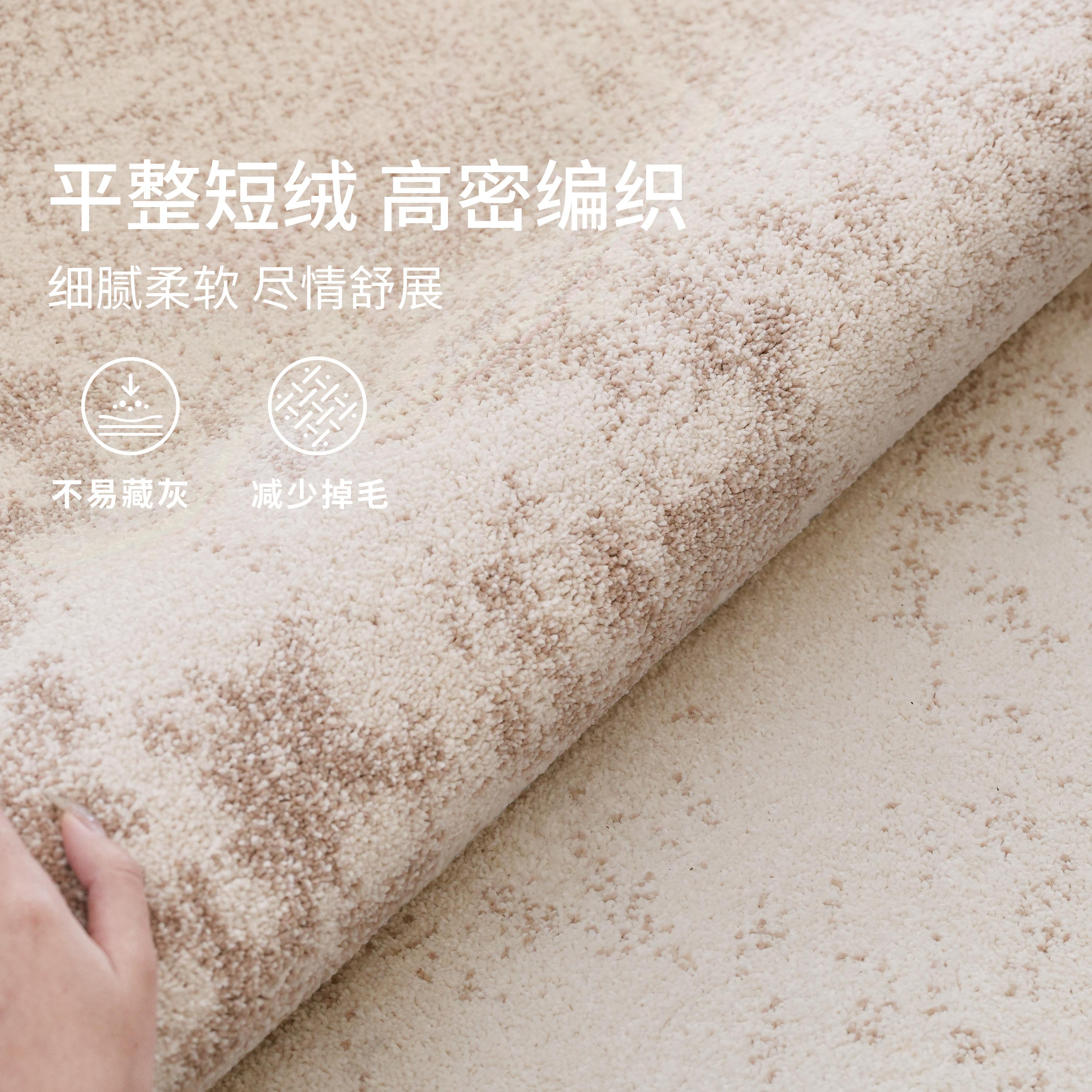 无胶大面积防水客厅地毯昆仑雪山抑菌意式卧室家用床边毯好清洗