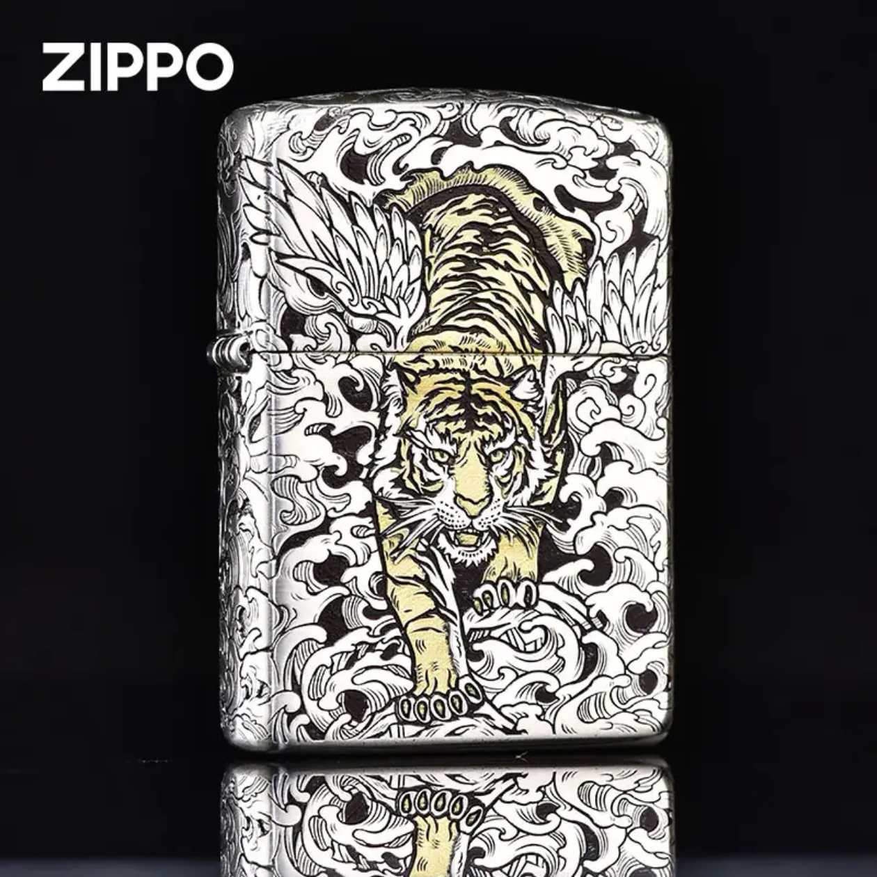 ZIPPO/之宝168-盔甲银金双色如虎添翼防风DYJ1