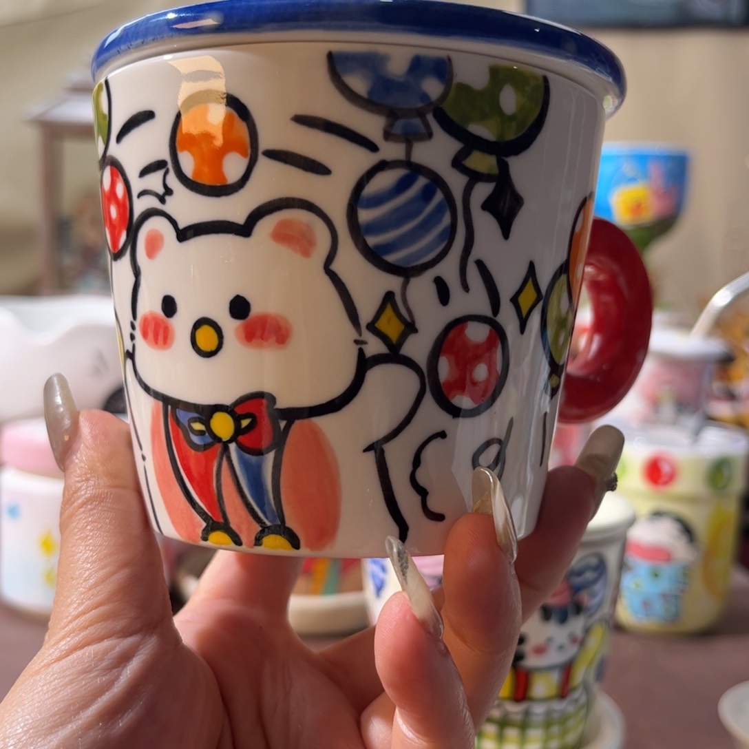 杯景德镇陶瓷文创手绘水杯