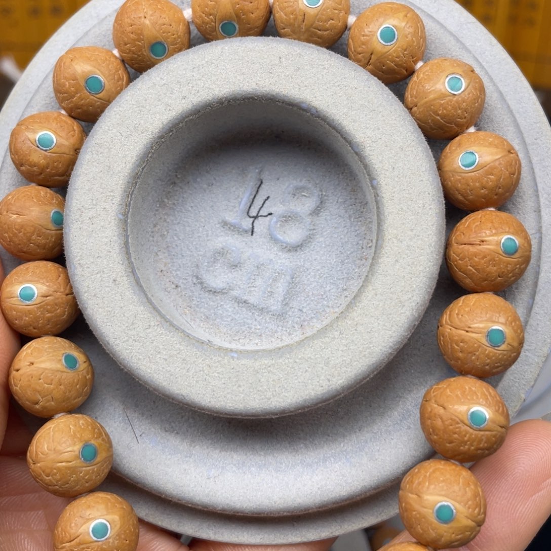 凤眼菩提手串12➕松高油高密同树籽树王