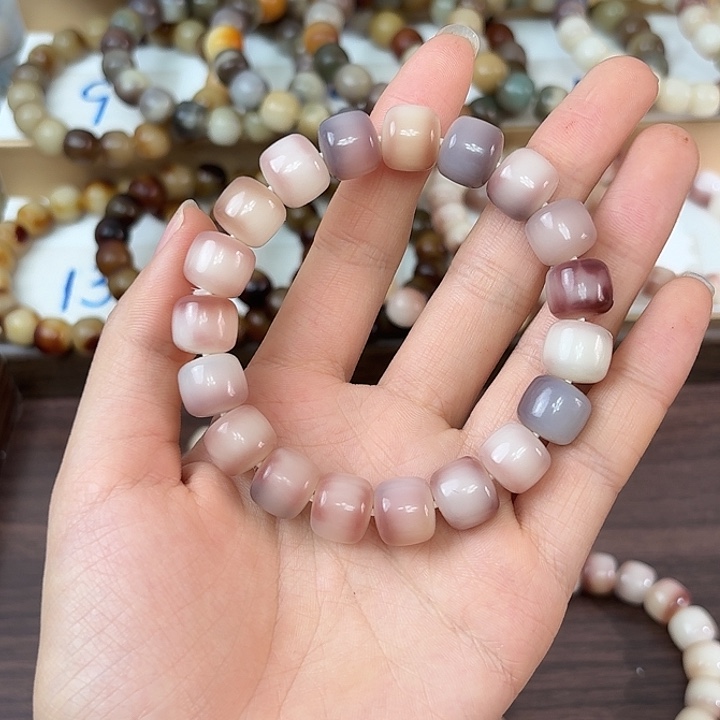 菩提根/象牙果手串卡12水磨正桶