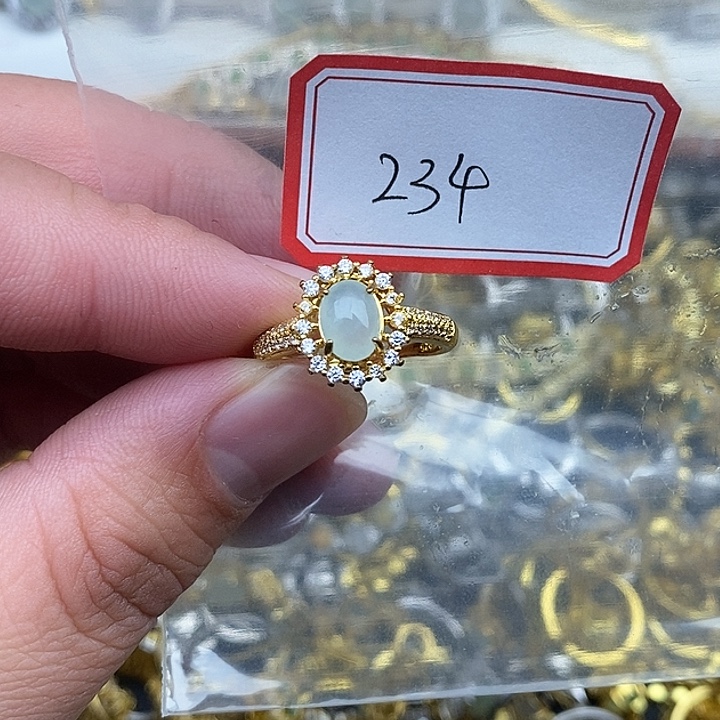 翡翠未镶嵌戒指234