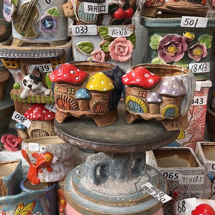 粗陶材质多肉花盆