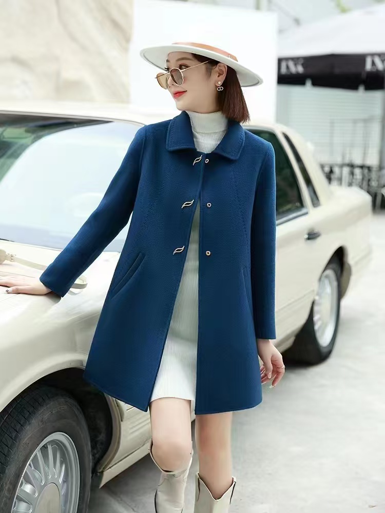 35#双面呢大衣气质女2025新款小个子时尚中长款秋冬装高级感外套