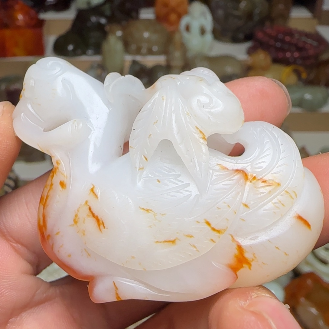 汉***骨和田玉未镶嵌颈饰