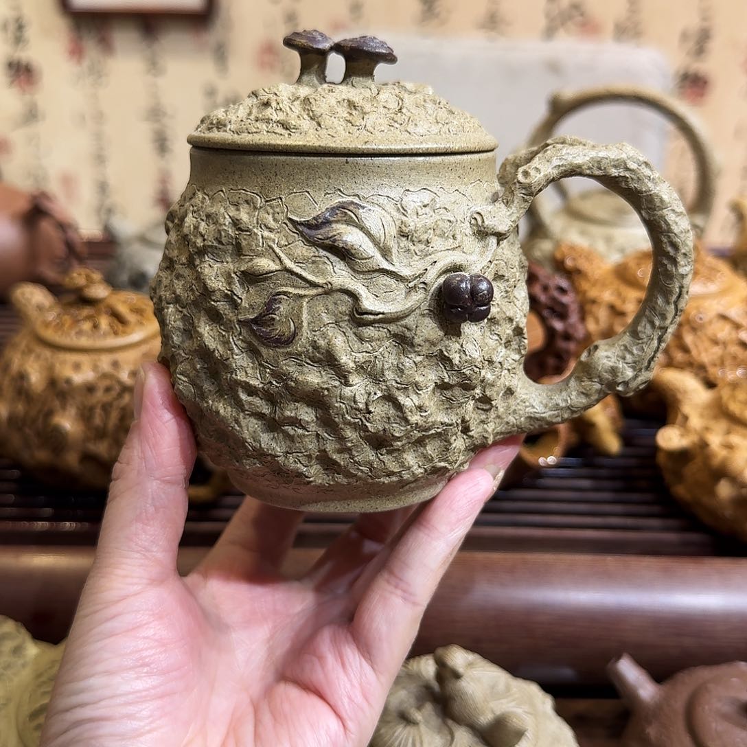 紫砂茶壶盖杯供春