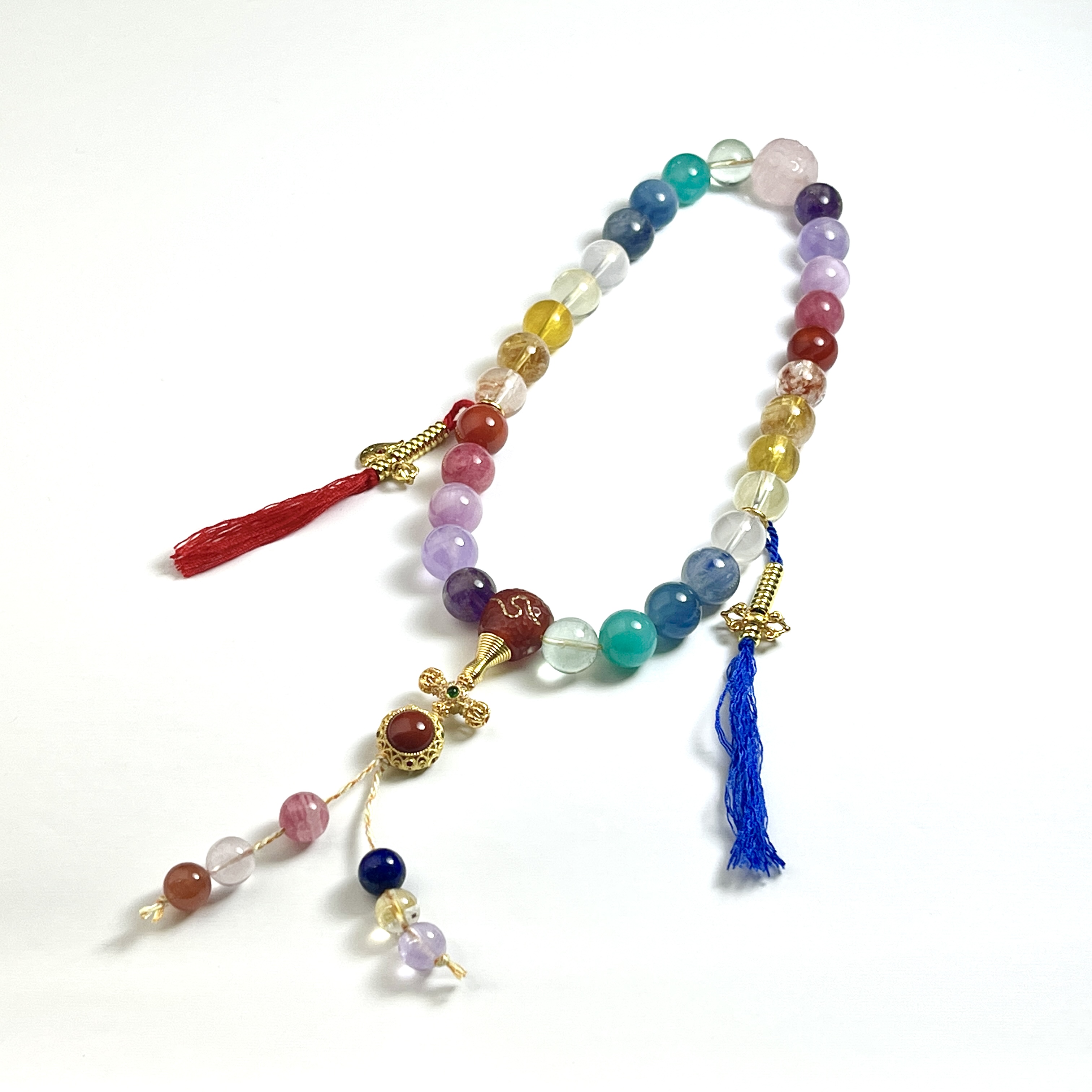 【新月珠宝】大周全多宝水晶能量阵手持10mm-多样性发一