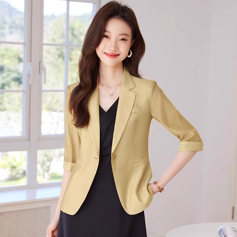 职业装女性套装时尚高端小西装外套女夏季2025新款薄款西服N9126