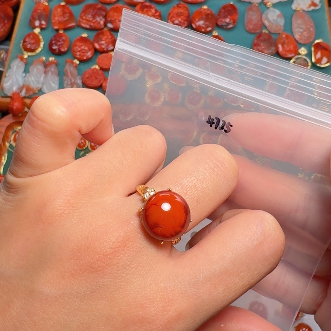 南红玛瑙南红银S925镶嵌