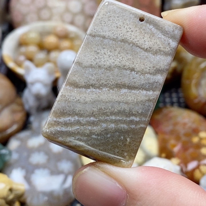 硅化珊瑚（珊瑚玉）颈饰未镶嵌