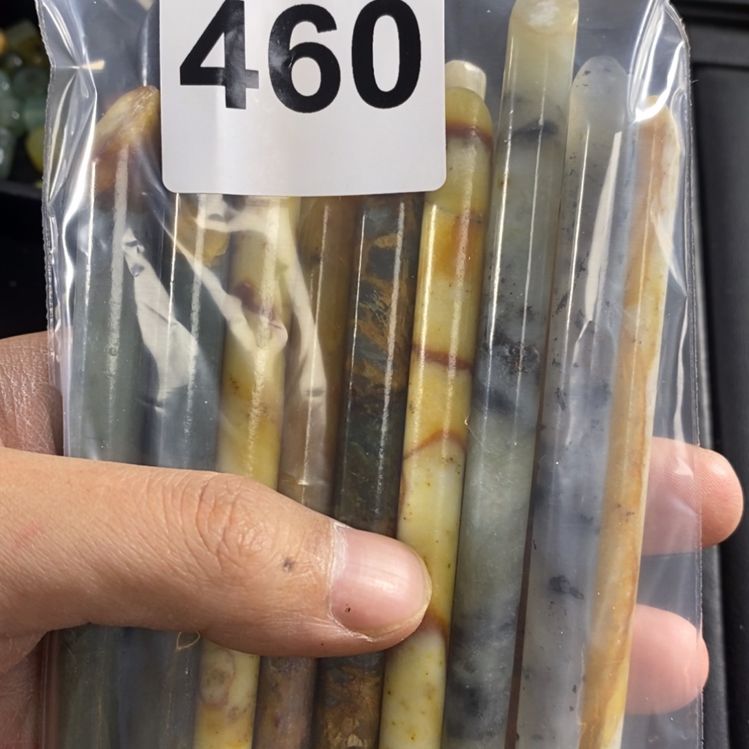 未镶嵌蛇纹石玉发簪雪*