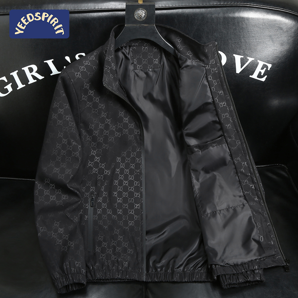 颐盾渐变色立领户外休闲夹克男士秋季时尚减龄不起球大码钢印外套