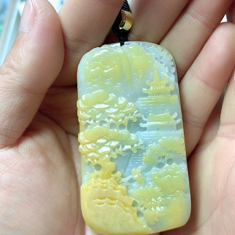 翡翠颈饰未镶嵌天然缅甸翡翠a货