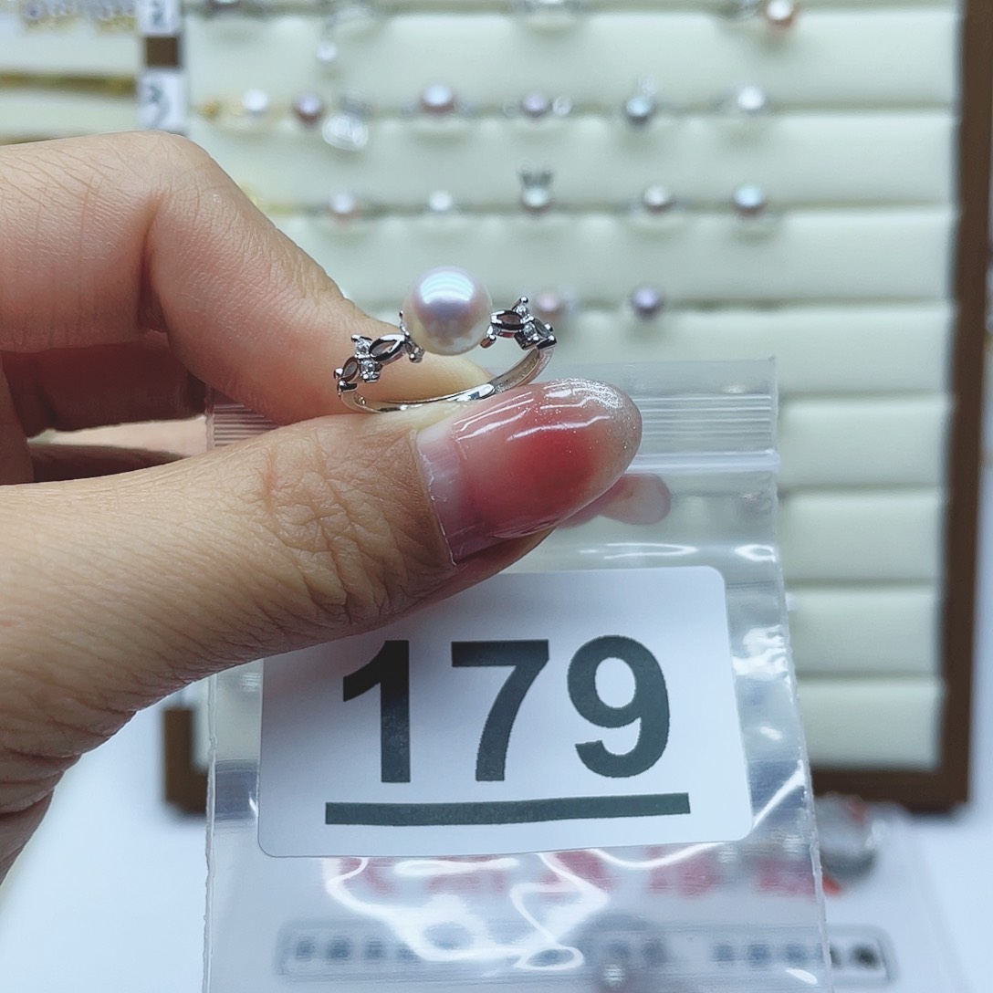 淡水珍珠珠宝奇石银S925镶嵌179