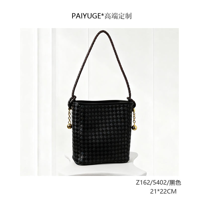 Z162/5042/黑色 paiyuge高端订制女士手提单肩斜挎包 5042