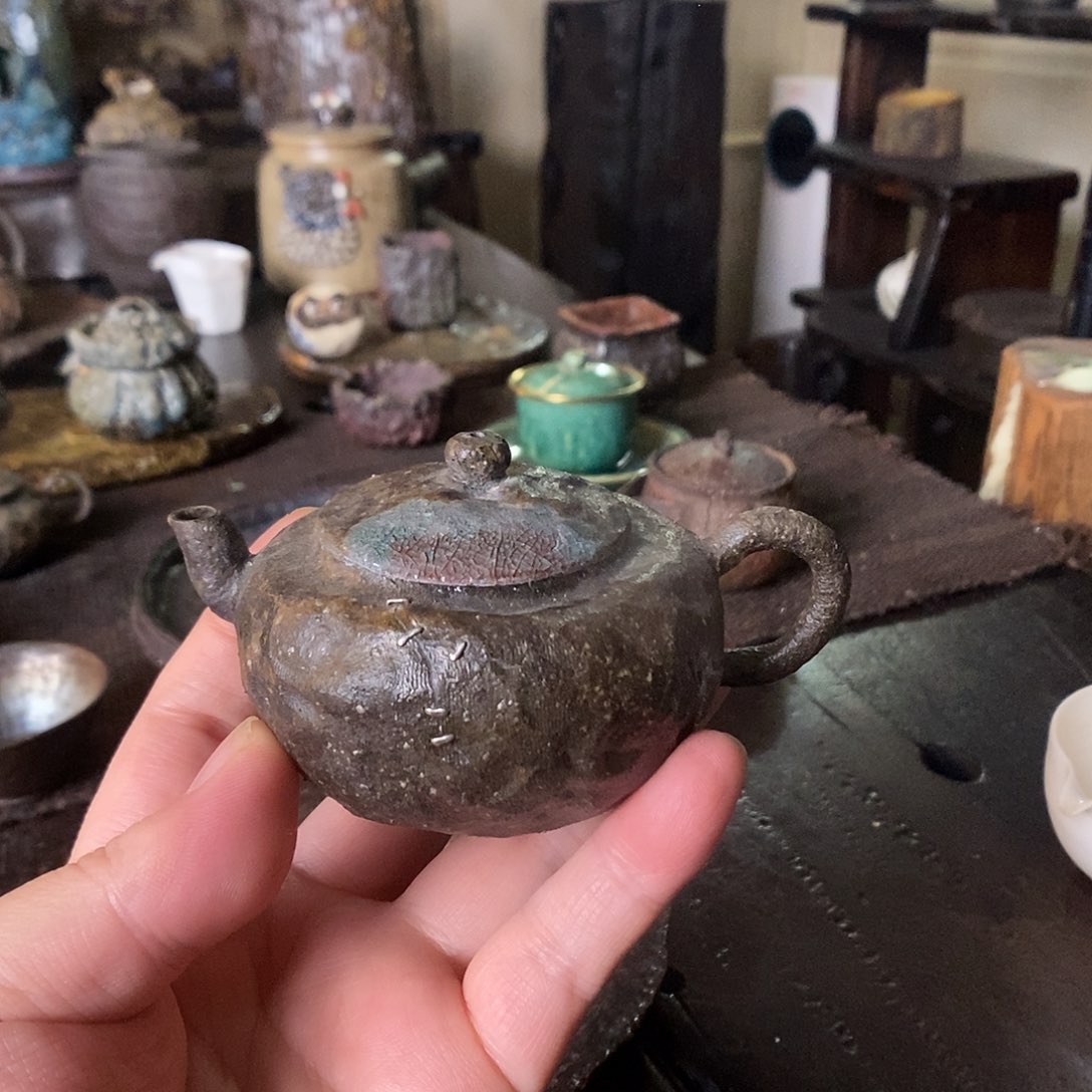 手工制作柴烧茶具无痕修复