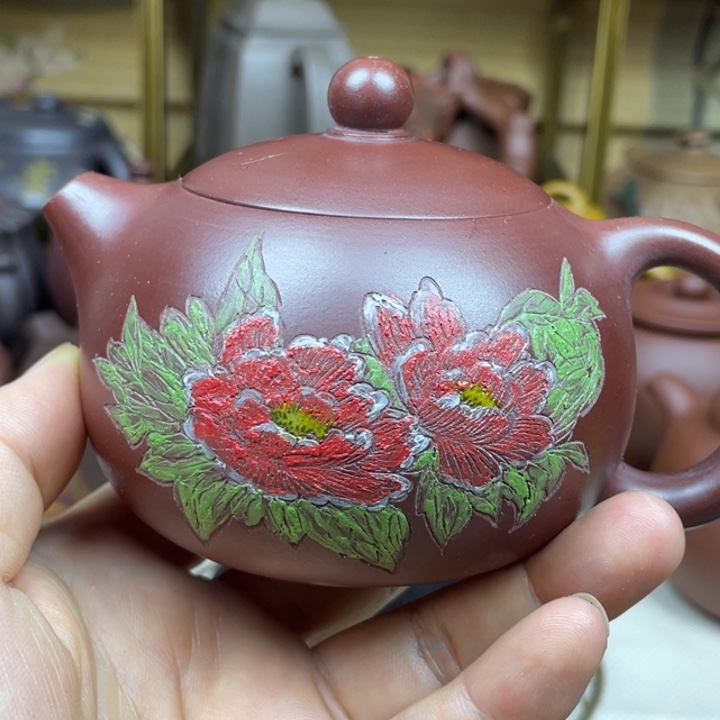 茶壶紫砂紫砂壶龙血砂西施220cc