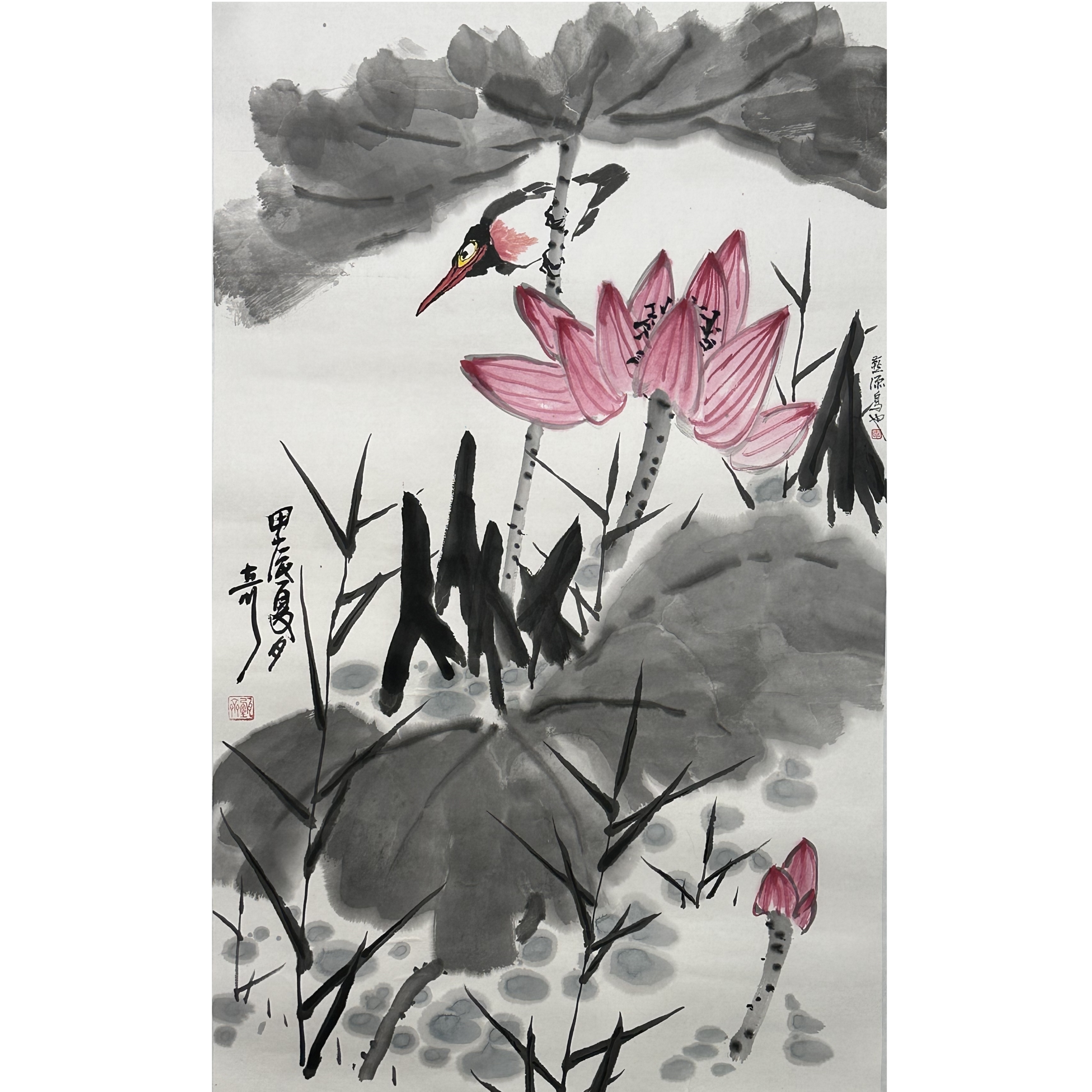 144、李燕、甄齐  荷美图（附合影）【当代艺术拍卖】