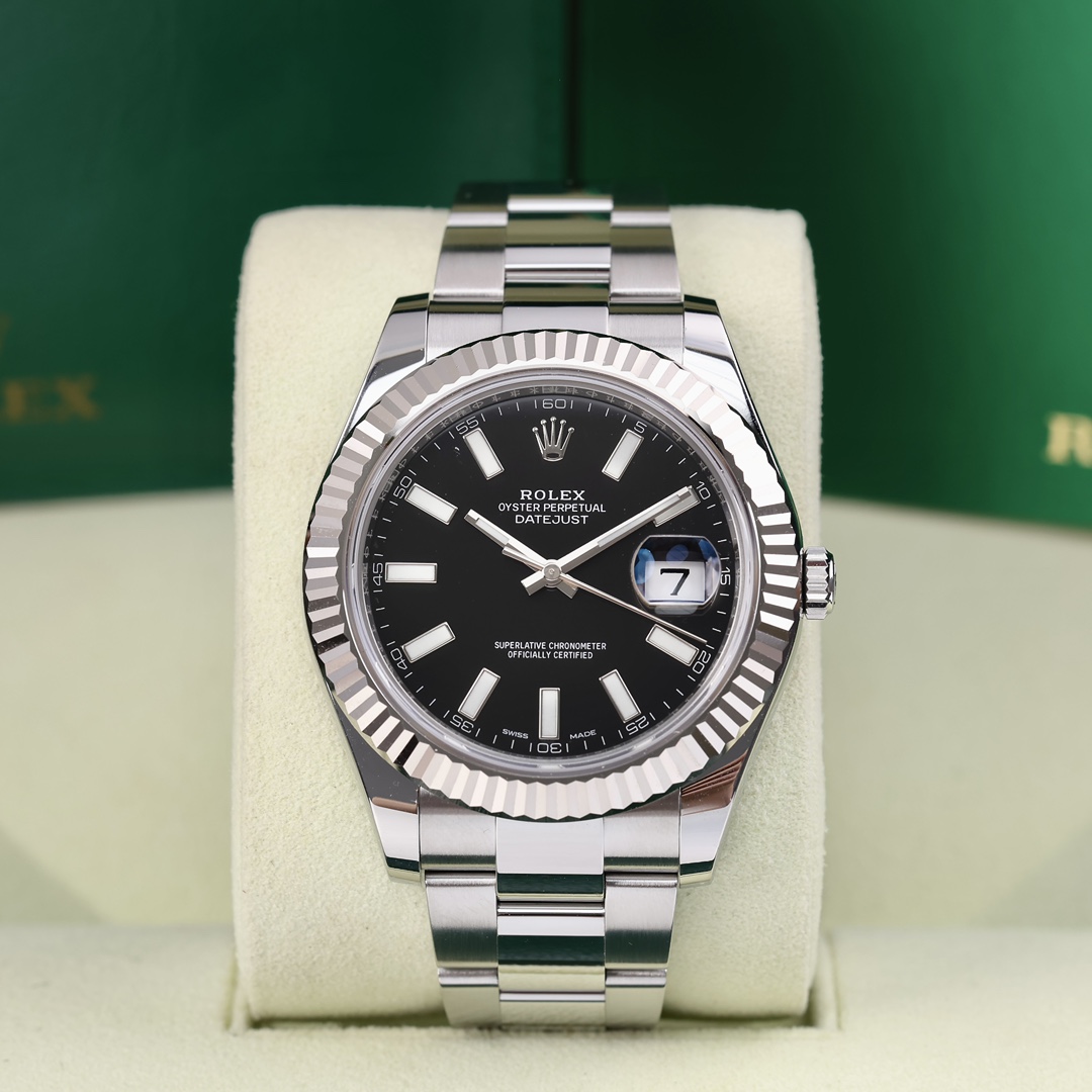 95新 Rolex/劳力士 116334 黑盘 41mm 狗牙圈 2017年保卡