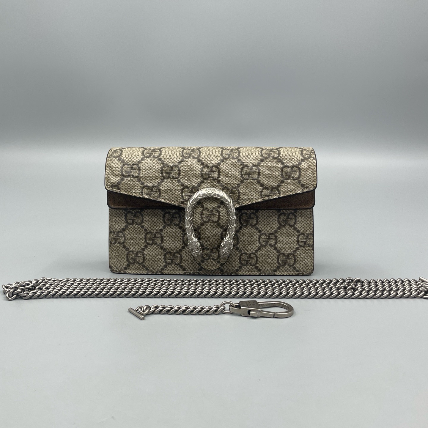 95新 GUCCI/古驰 老花酒神mini链条斜挎包 尺寸16*10 A3558