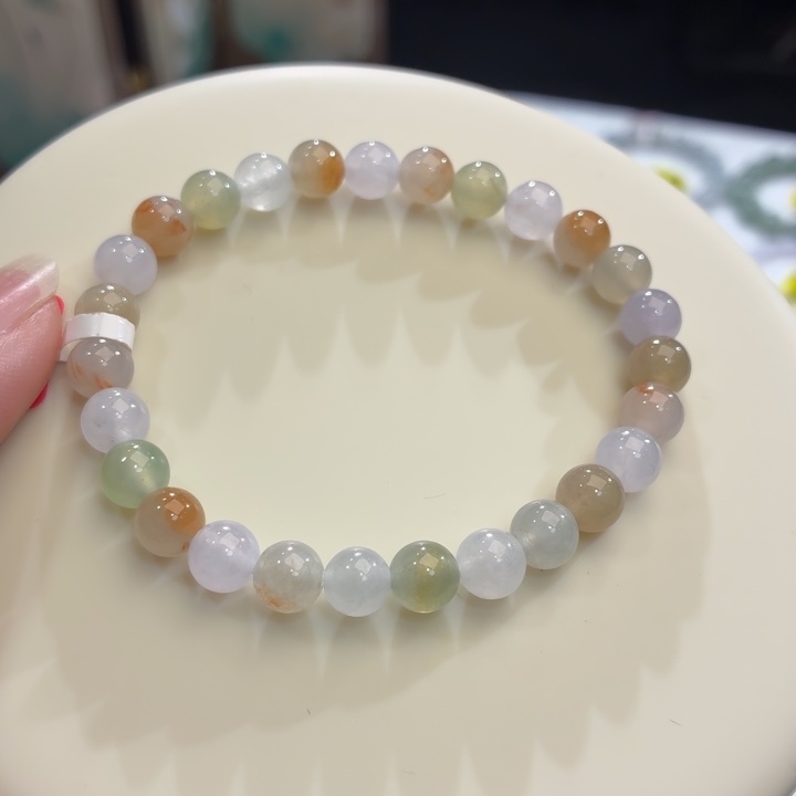 翡翠未镶嵌手链冰胶春夏秋冬卡7.1