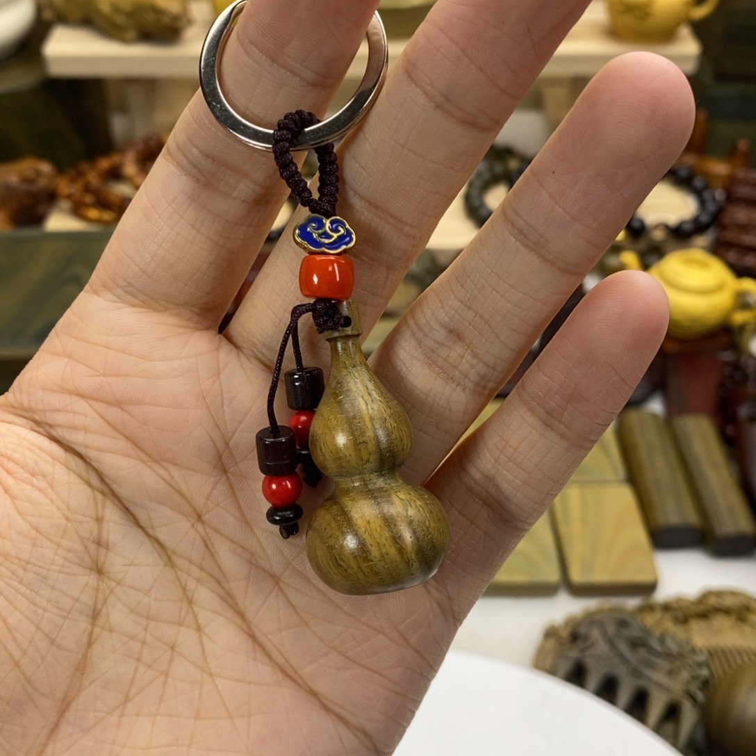 木绿檀木钥匙挂葫芦