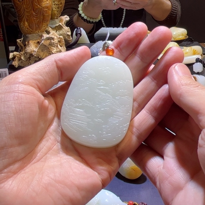 和田玉吊坠(不含链)未镶嵌