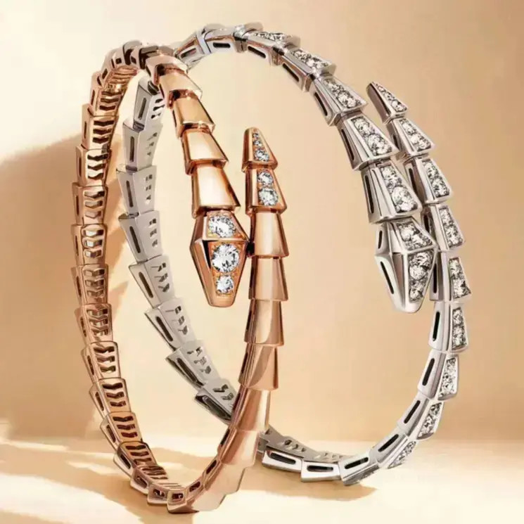 【全新未使用】蛇形玫瑰金色气质百搭DIY2