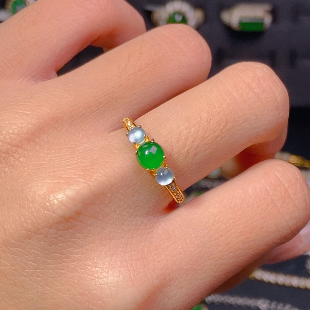 翡翠戒指未镶嵌天然翡翠A货15