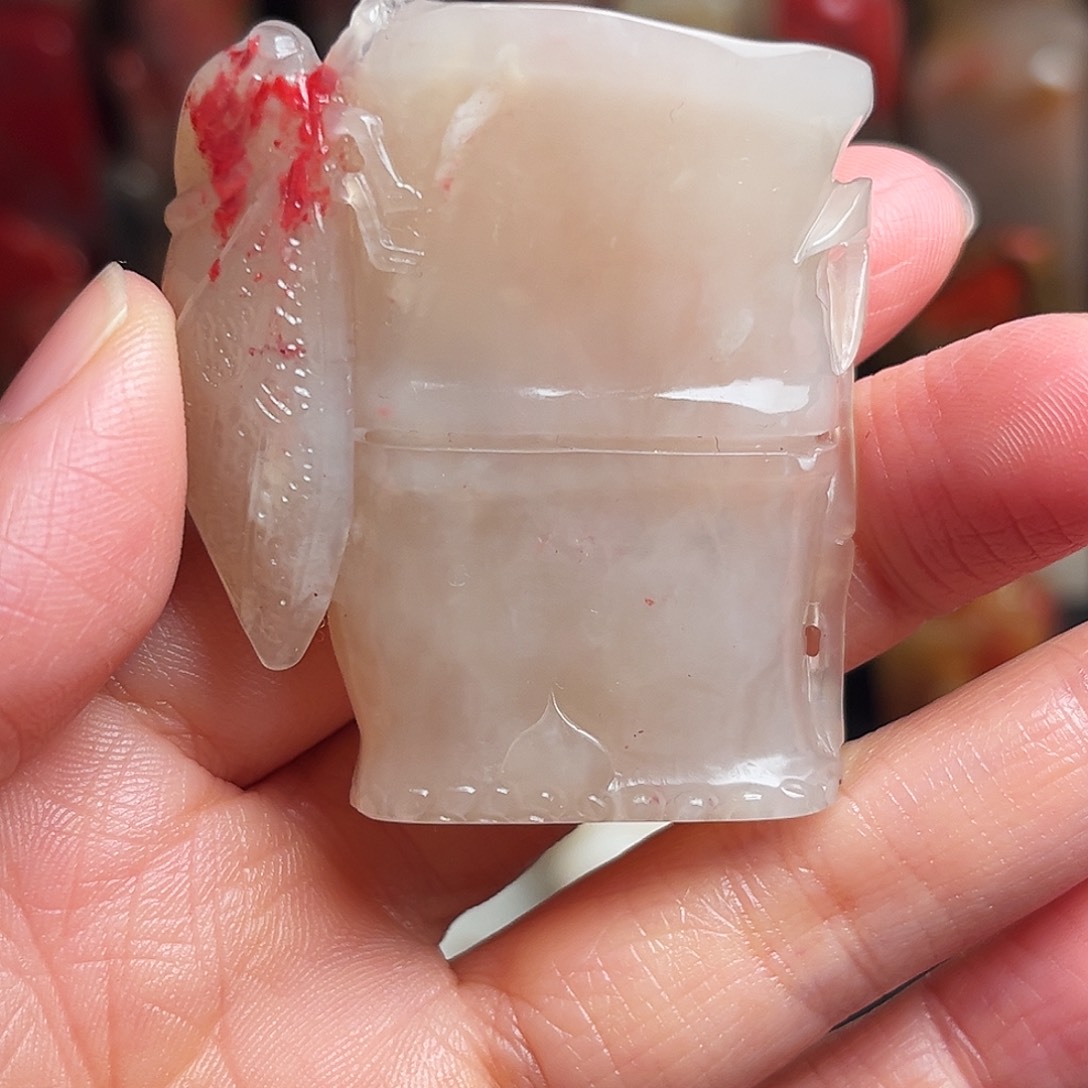 印石巴林石鸡血石随形章