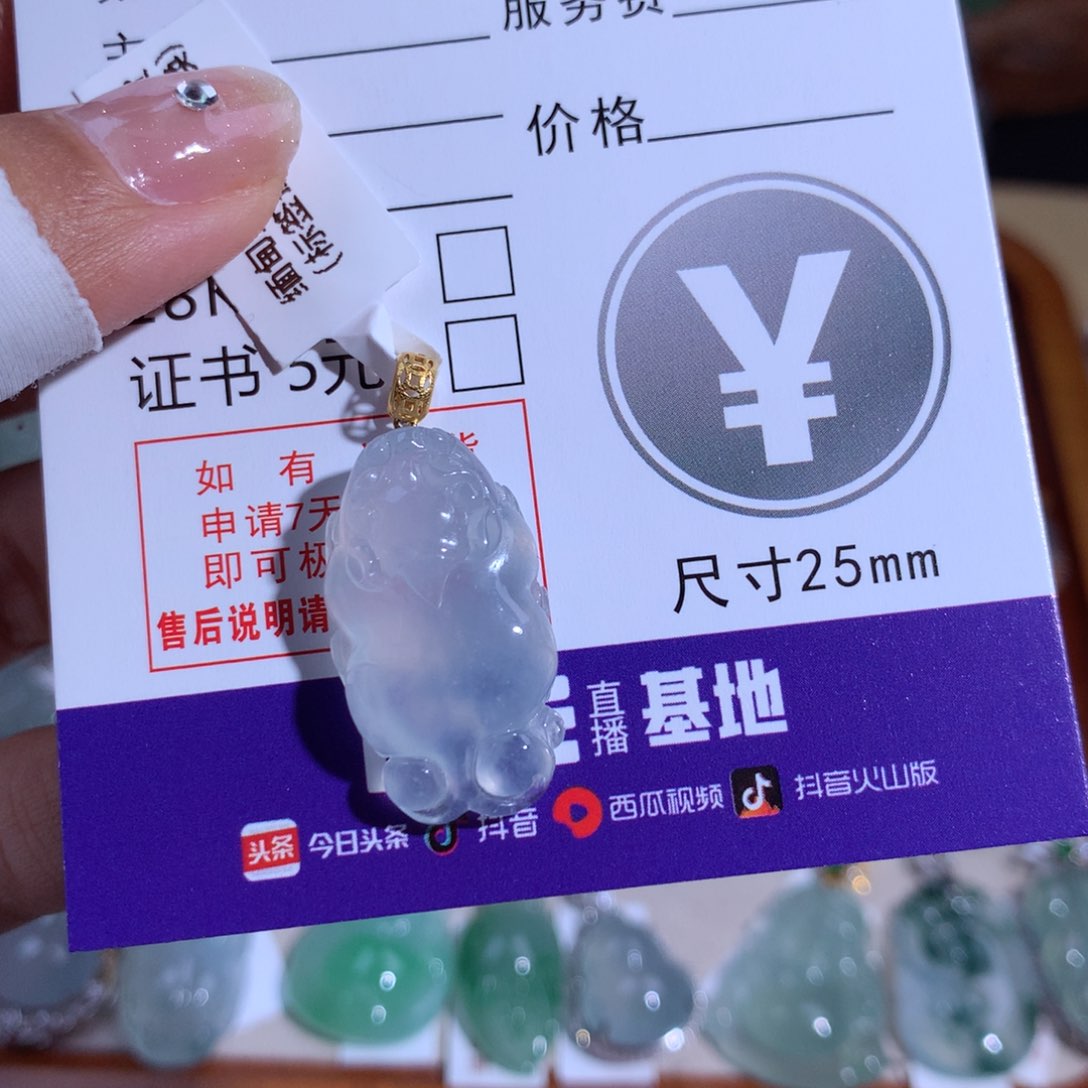 翡翠颈饰18K金镶嵌T****l貔貅