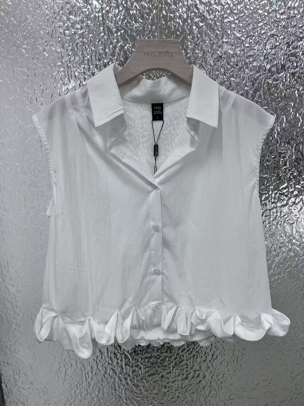 荷叶边下摆衬衣A2CXS1248