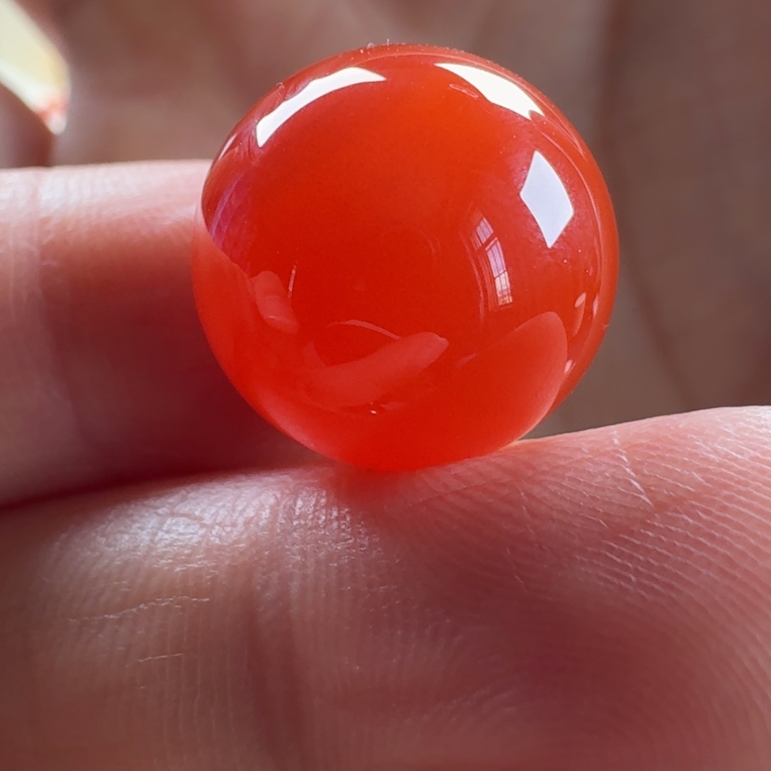 南红玛瑙未镶嵌圆珠15.3