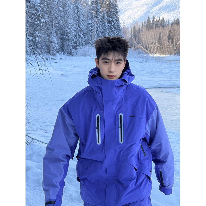 KSKM紫色滑雪服套装女2025秋冬新款双链设计加厚保暖单板雪服穿搭
