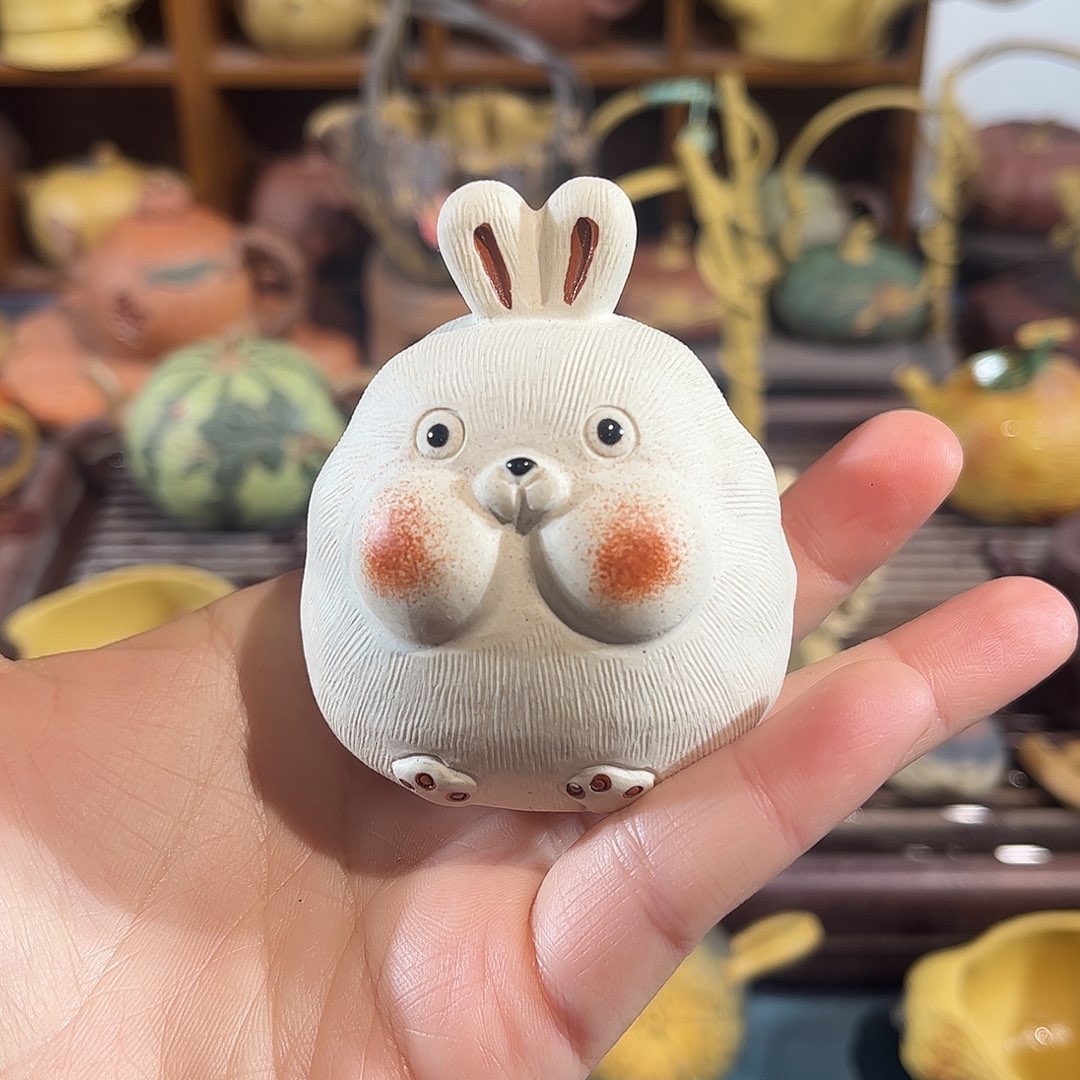 紫砂茶宠可爱兔子